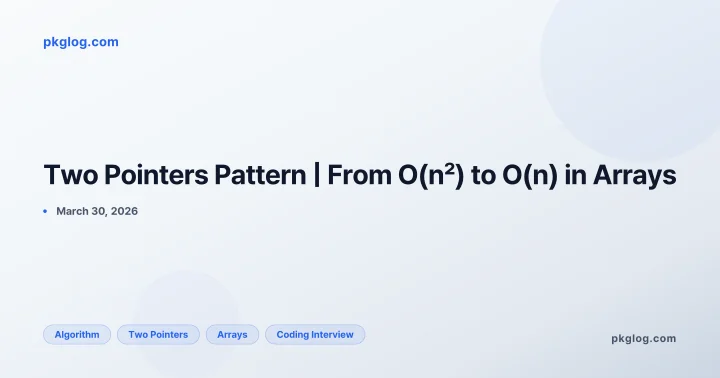 Two Pointers Pattern | From O(n²) to O(n) in Arrays