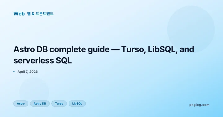 Astro DB complete guide — Turso, LibSQL, and serverless SQL