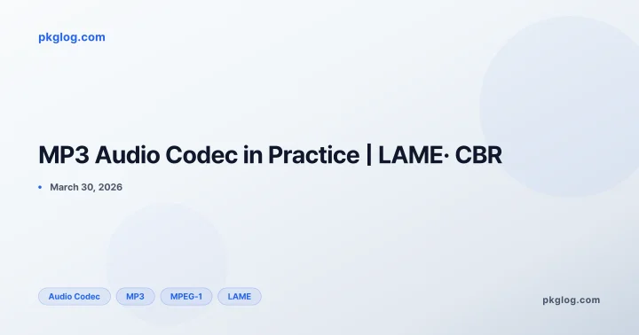 MP3 Audio Codec in Practice | LAME· CBR