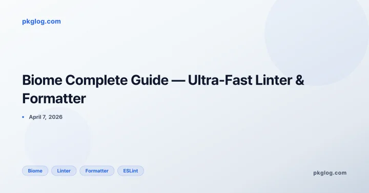 Biome Complete Guide — Ultra-Fast Linter & Formatter