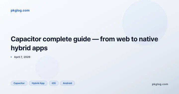 Capacitor complete guide — from web to native hybrid apps