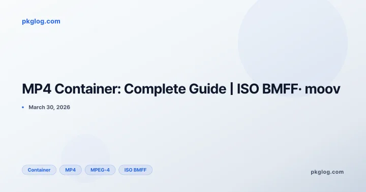 MP4 Container: Complete Guide | ISO BMFF· moov