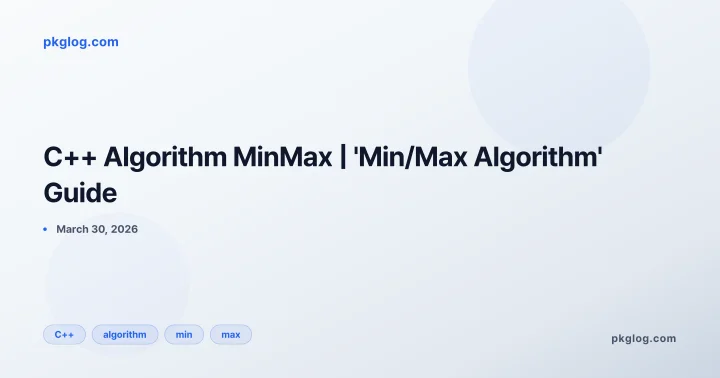 C++ Algorithm MinMax | 'Min/Max Algorithm' Guide