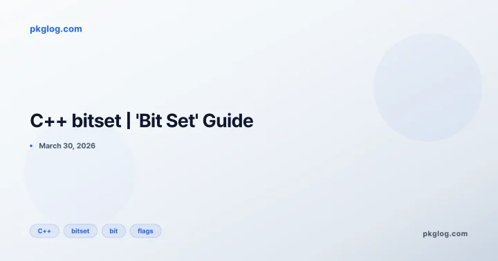 C++ bitset | 'Bit Set' Guide