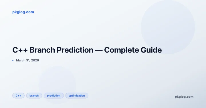 C++ Branch Prediction — Complete Guide