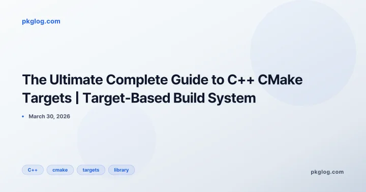 The Ultimate Complete Guide to C++ CMake Targets | Target-Based Build System
