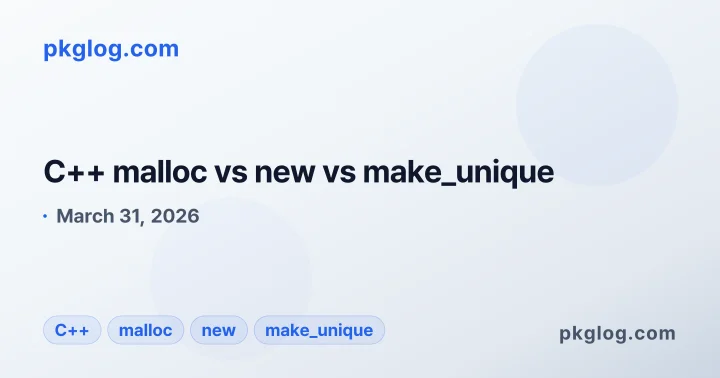 C++ malloc vs new vs make_unique