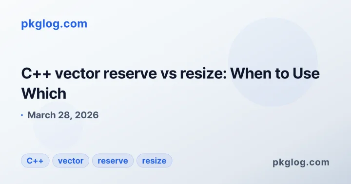 C++ vector reserve vs resize: When to Use Which
