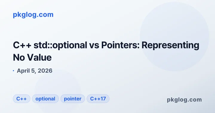 C++ std::optional vs Pointers: Representing No Value