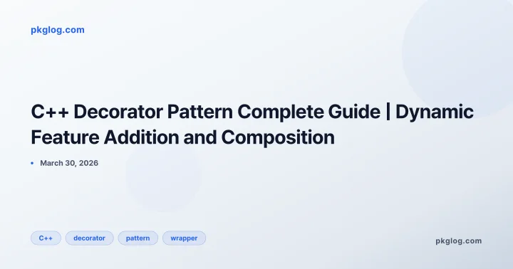 C++ Decorator Pattern Complete Guide | Dynamic Feature Addition and Composition