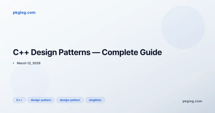 C++ Design Patterns — Complete Guide
