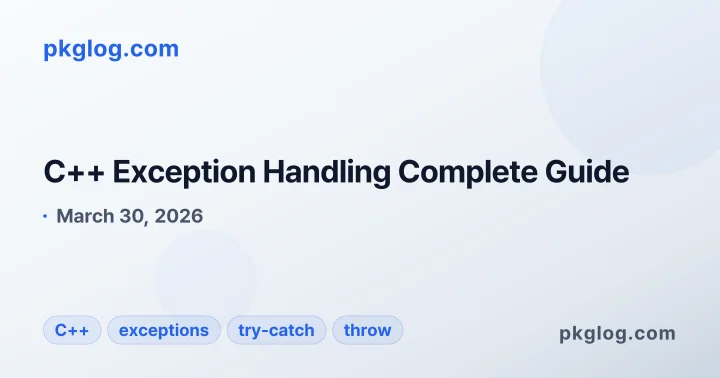 C++ Exception Handling Complete Guide