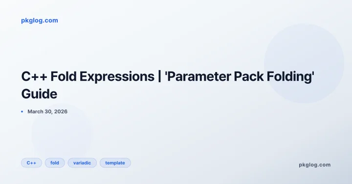 C++ Fold Expressions | 'Parameter Pack Folding' Guide