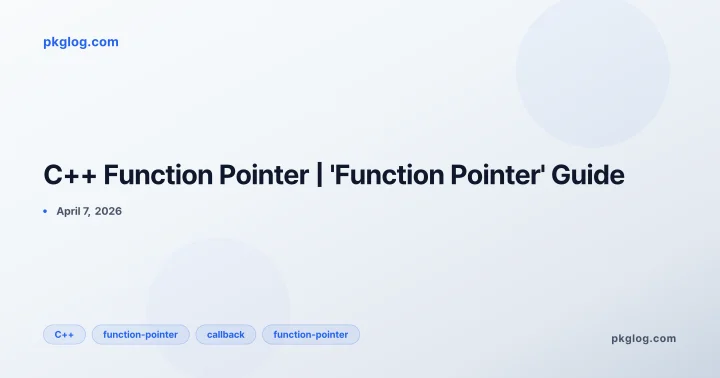 C++ Function Pointer | 'Function Pointer' Guide