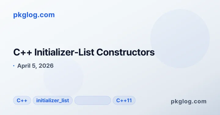 C++ Initializer-List Constructors