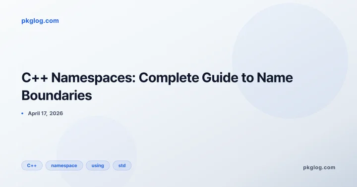 C++ Namespaces: Complete Guide to Name Boundaries