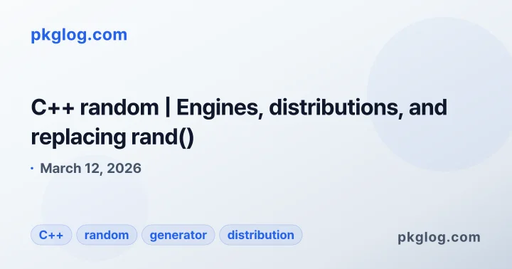 C++ random | Engines, distributions, and replacing rand()