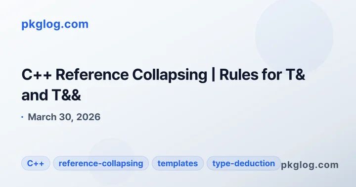 C++ Reference Collapsing | Rules for T& and T&&
