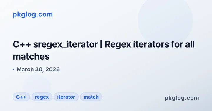C++ sregex_iterator | Regex iterators for all matches