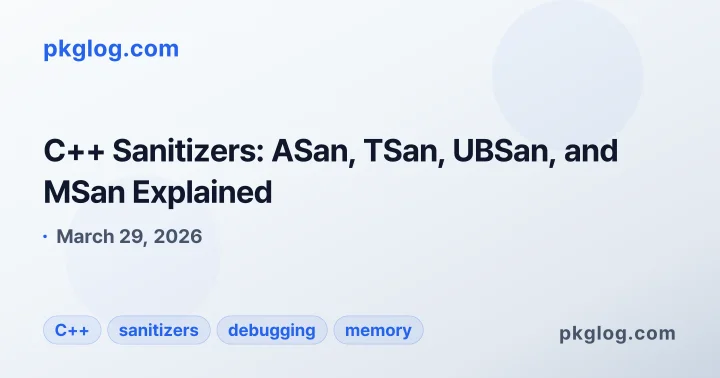 C++ Sanitizers: ASan, TSan, UBSan, and MSan Explained