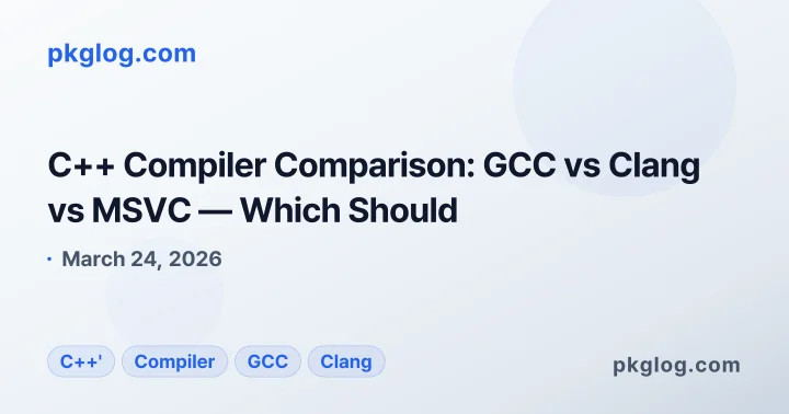 C++ Compiler Comparison: GCC vs Clang vs MSVC — Which Should