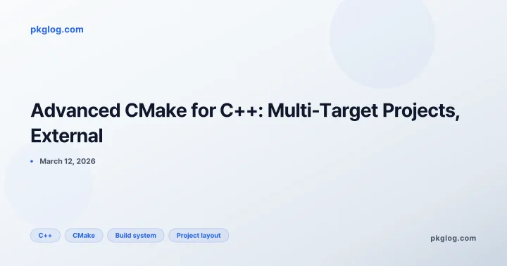 Advanced CMake for C++: Multi-Target Projects, External