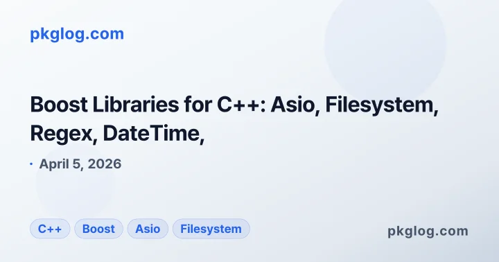 Boost Libraries for C++: Asio, Filesystem, Regex, DateTime,