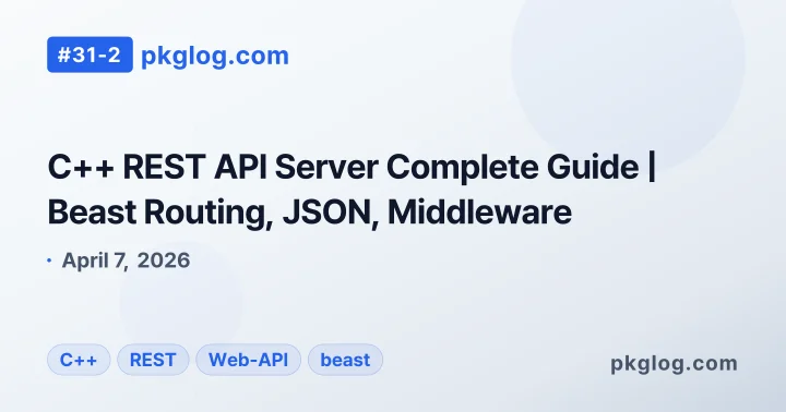 C++ REST API Server Complete Guide | Beast Routing, JSON, Middleware [#31-2]