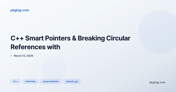 C++ Smart Pointers & Breaking Circular References with