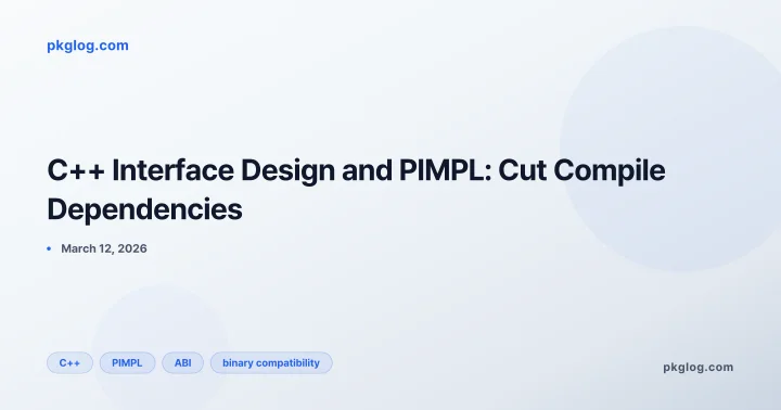 C++ Interface Design and PIMPL: Cut Compile Dependencies
