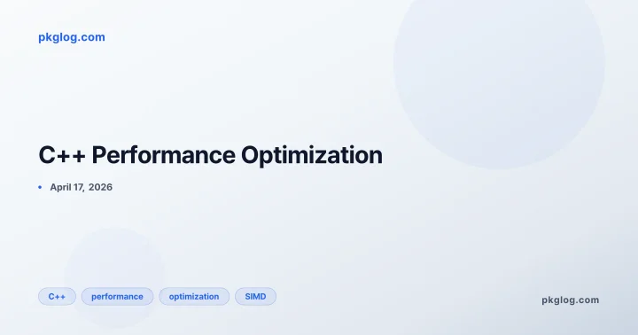 C++ Performance Optimization