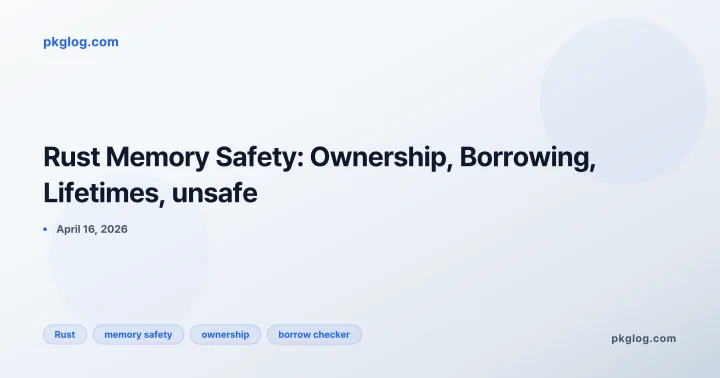 Rust Memory Safety: Ownership, Borrowing, Lifetimes, unsafe
