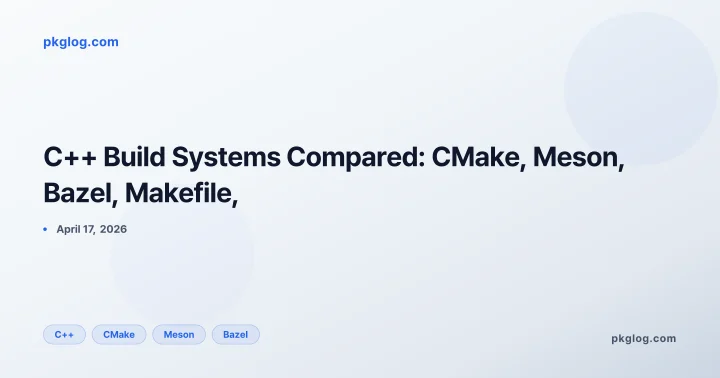 C++ Build Systems Compared: CMake, Meson, Bazel, Makefile,