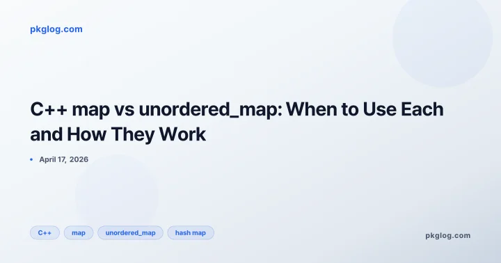 C++ map vs unordered_map: When to Use Each and How They Work