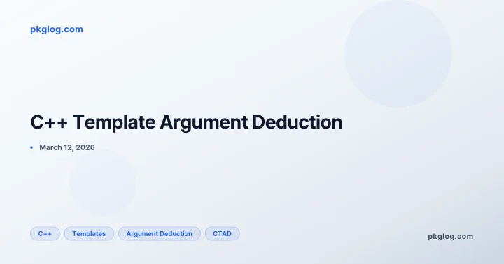 C++ Template Argument Deduction