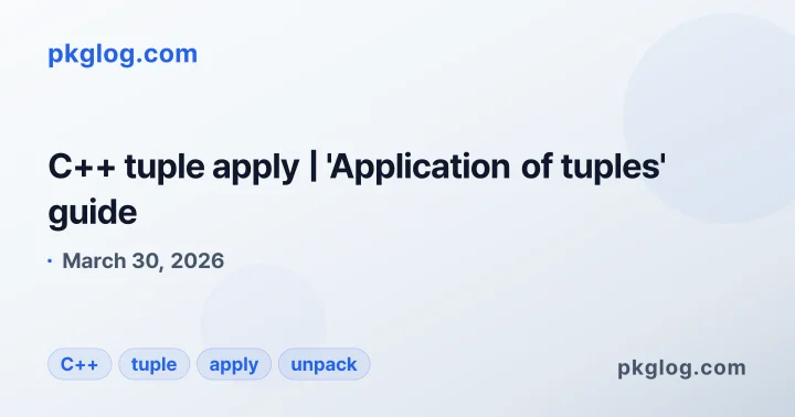 C++ tuple apply | 'Application of tuples' guide