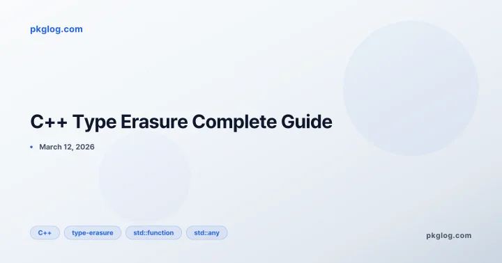 C++ Type Erasure Complete Guide