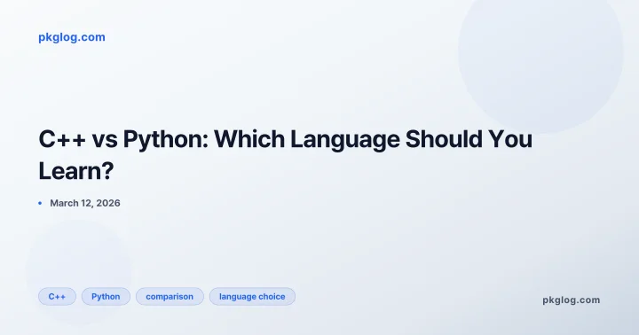 C++ vs Python: Which Language Should You Learn?