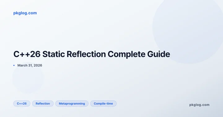 C++26 Static Reflection Complete Guide