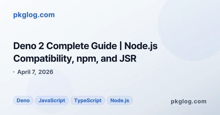 Deno 2 Complete Guide | Node.js Compatibility, npm, and JSR