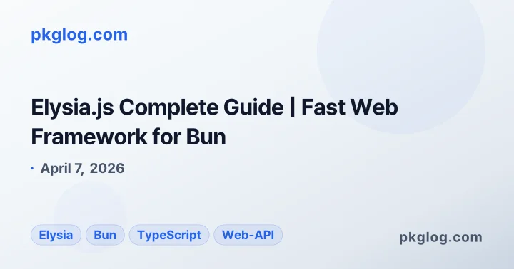 Elysia.js Complete Guide | Fast Web Framework for Bun