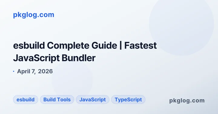 esbuild Complete Guide | Fastest JavaScript Bundler