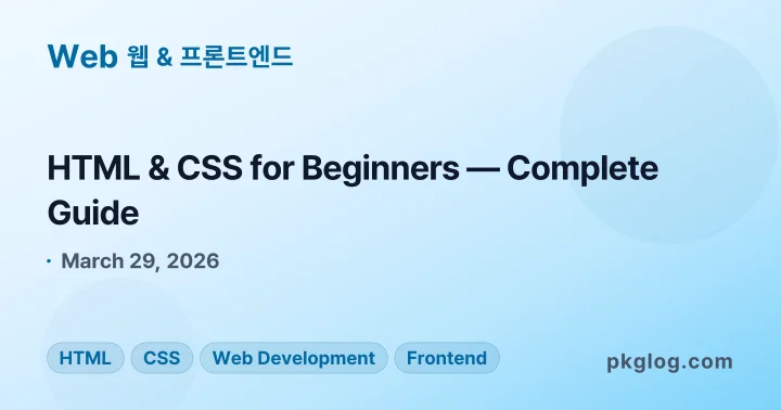HTML & CSS for Beginners — Complete Guide