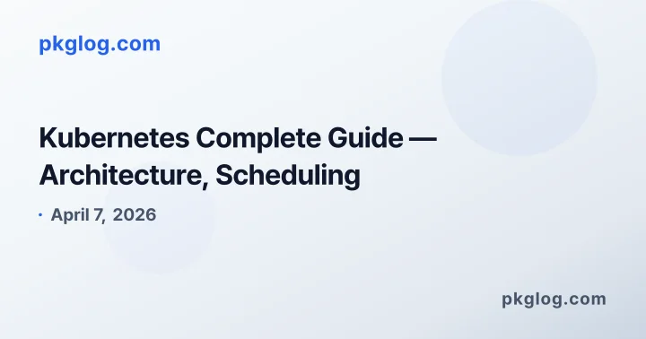 Kubernetes Complete Guide — Architecture, Scheduling