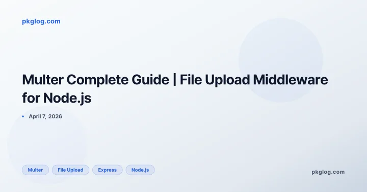 Multer Complete Guide | File Upload Middleware for Node.js