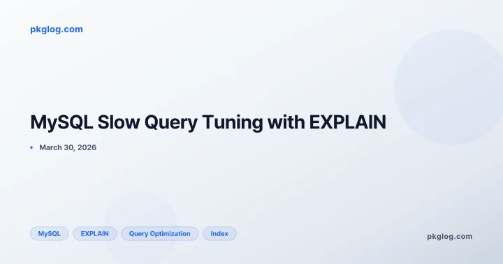 MySQL Slow Query Tuning with EXPLAIN