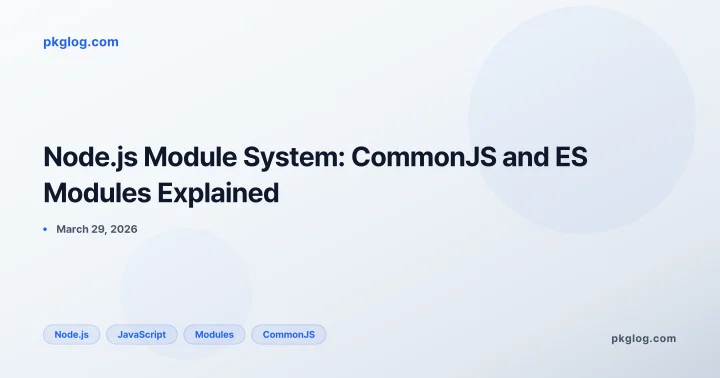Node.js Module System: CommonJS and ES Modules Explained