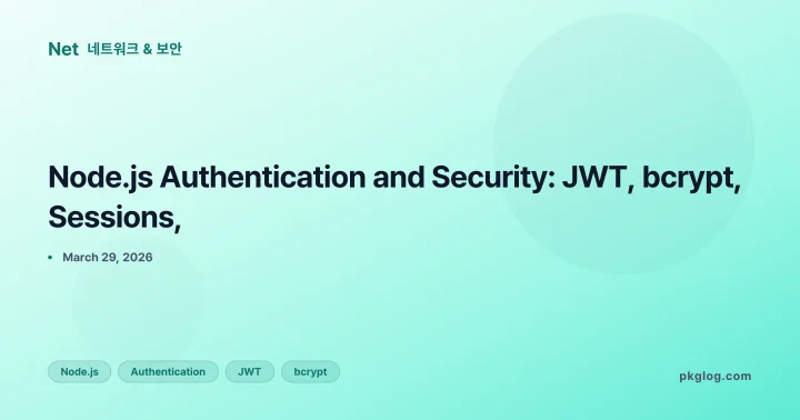 Node.js Authentication and Security: JWT, bcrypt, Sessions,