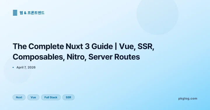 The Complete Nuxt 3 Guide | Vue, SSR, Composables, Nitro, Server Routes