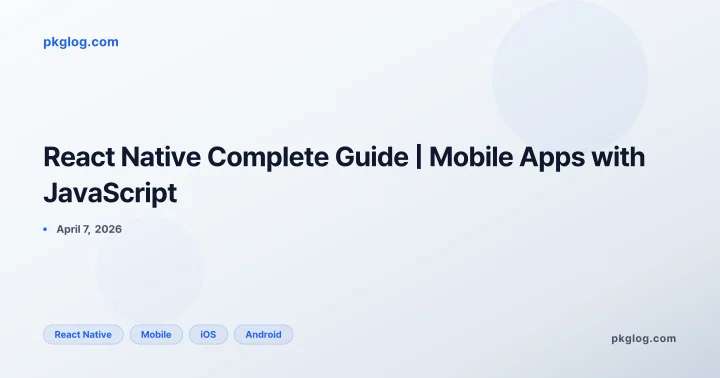React Native Complete Guide | Mobile Apps with JavaScript